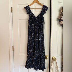 Navy Blue Polka Dot Dress